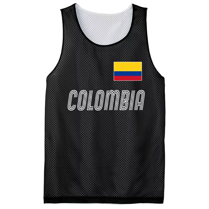 Colombia Soccer Jersey Flag Mesh Reversible Basketball Jersey Tank