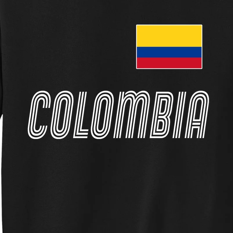 Colombia Soccer Jersey Flag Tall Sweatshirt