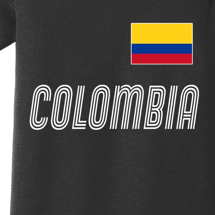 Colombia Soccer Jersey Flag Baby Bodysuit