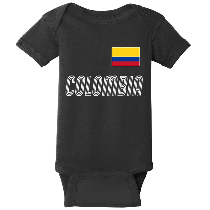 Colombia Soccer Jersey Flag Baby Bodysuit