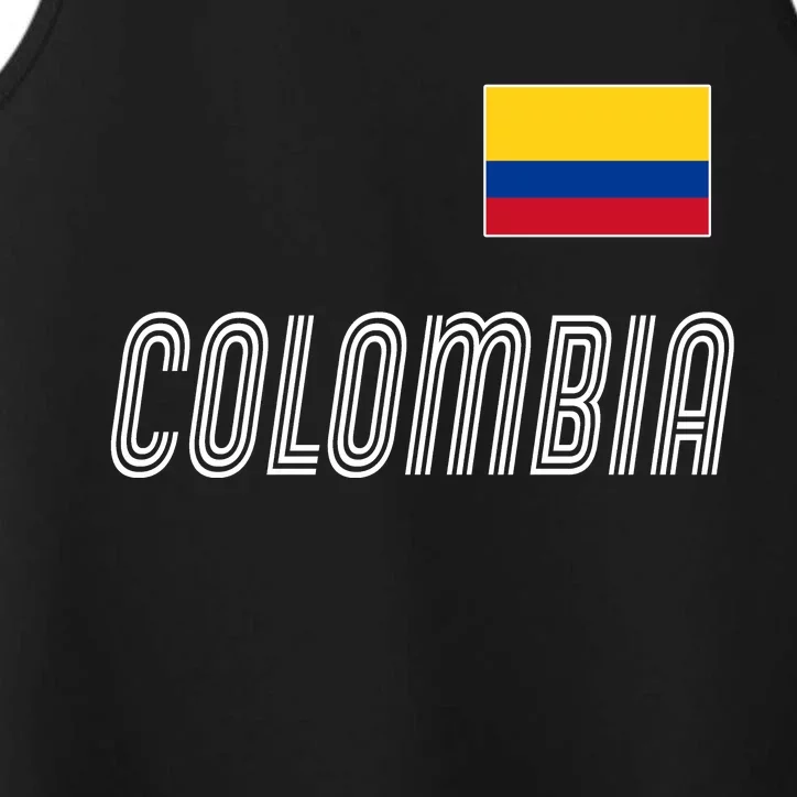 Colombia Soccer Jersey Flag Performance Tank