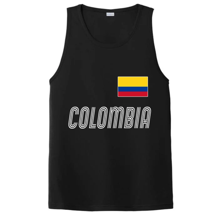 Colombia Soccer Jersey Flag Performance Tank