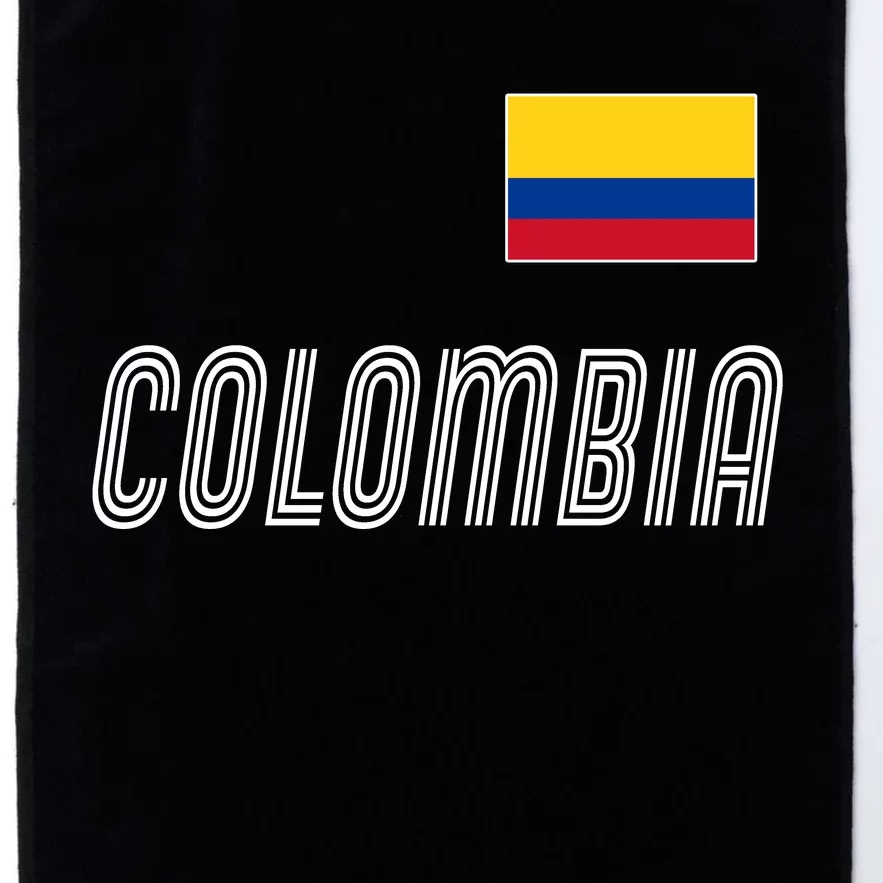 Colombia Soccer Jersey Flag Platinum Collection Golf Towel