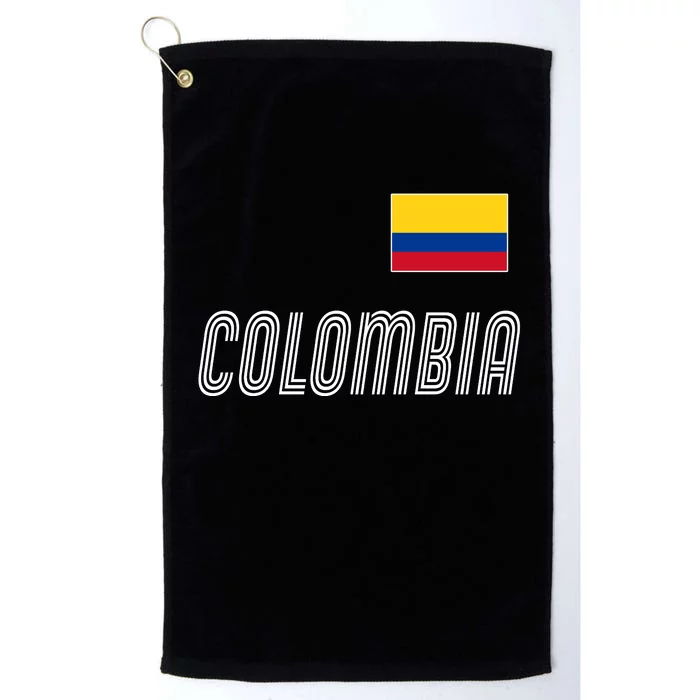 Colombia Soccer Jersey Flag Platinum Collection Golf Towel