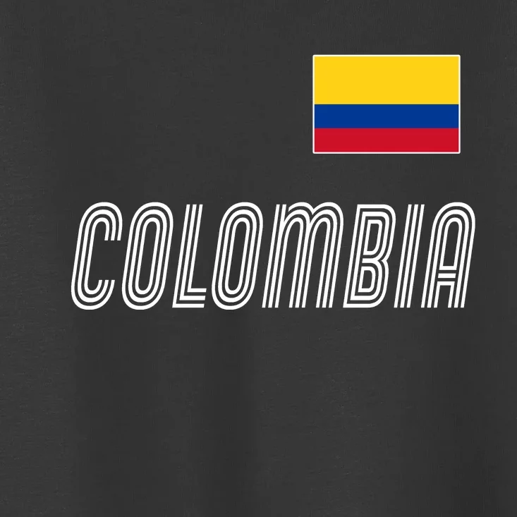 Colombia Soccer Jersey Flag Toddler T-Shirt