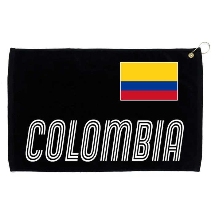 Colombia Soccer Jersey Flag Grommeted Golf Towel