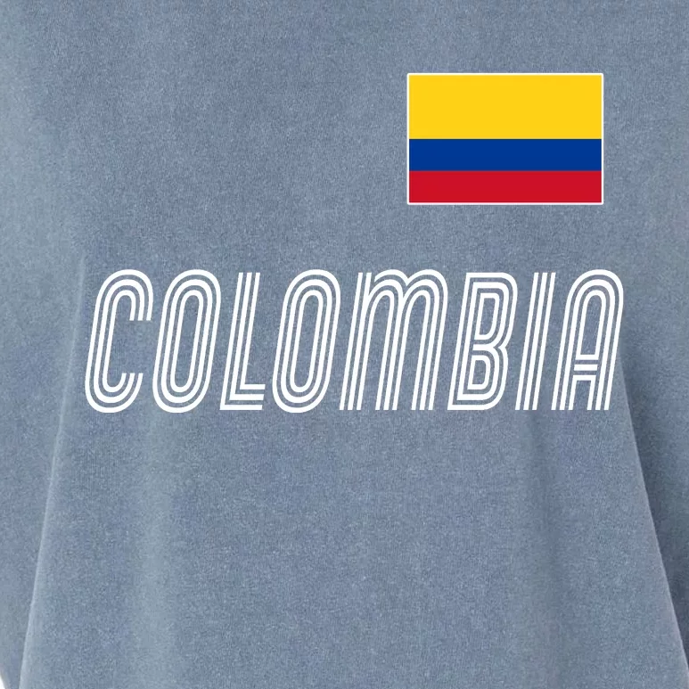 Colombia Soccer Jersey Flag Garment-Dyed Women's Muscle Tee