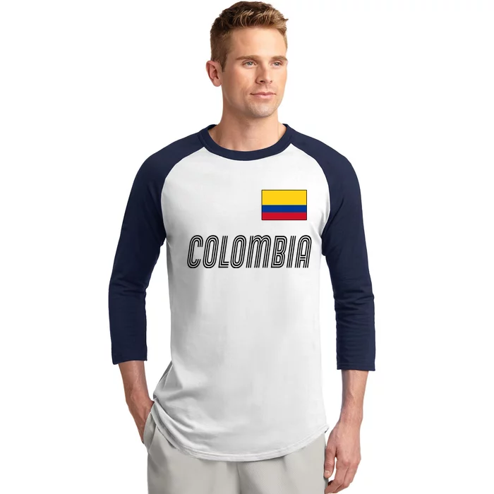 Colombia Soccer Jersey Flag Baseball Sleeve Shirt