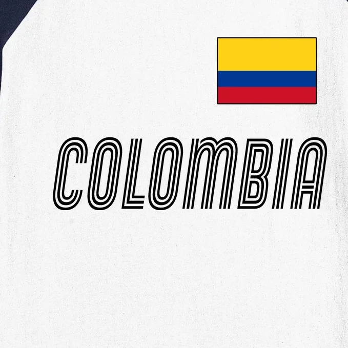 Colombia Soccer Jersey Flag Baseball Sleeve Shirt