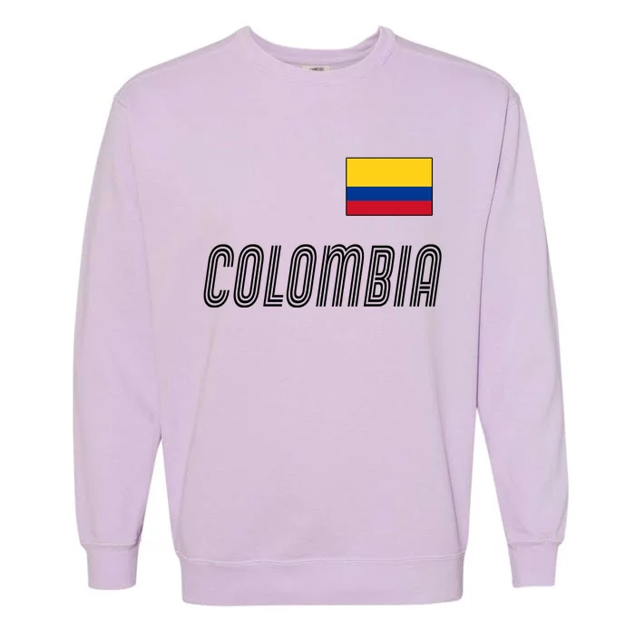 Colombia Soccer Jersey Flag Garment-Dyed Sweatshirt