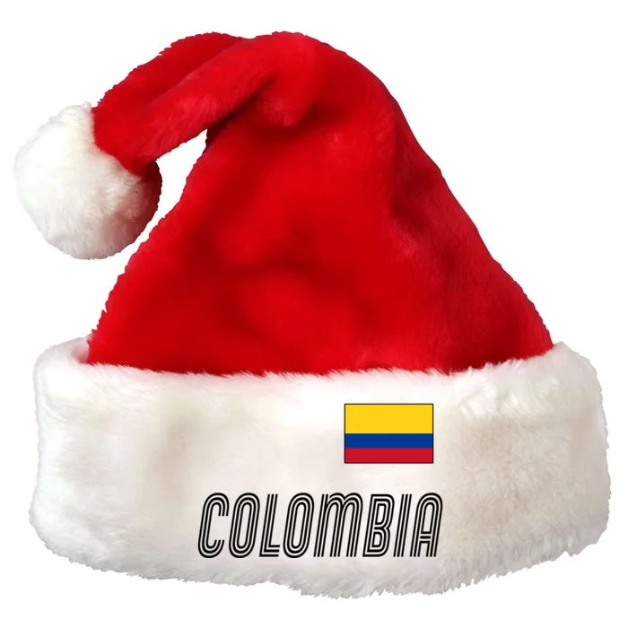 Colombia Soccer Jersey Flag Premium Christmas Santa Hat