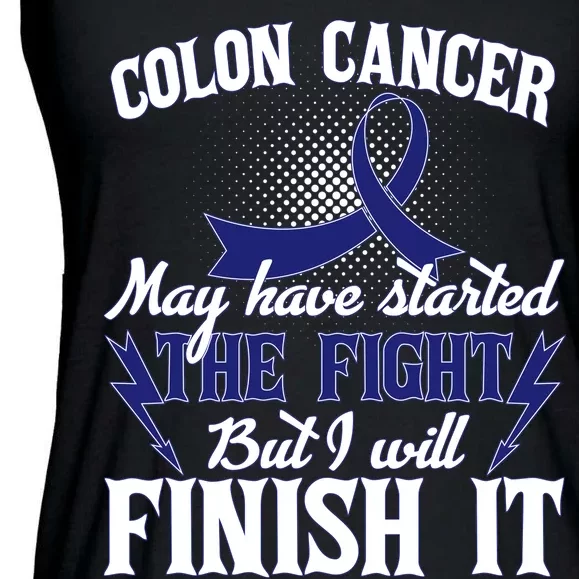 Colon Cancer Awareness Finish The Fight Ladies Essential Flowy Tank