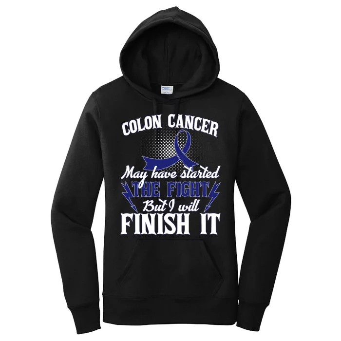 Colon Cancer Awareness Finish The Fight Women's Pullover Hoodie