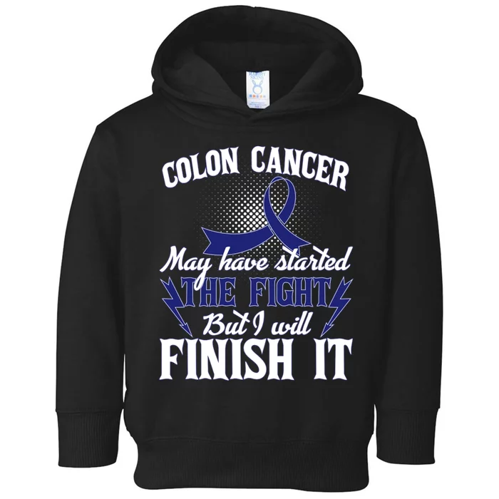 Colon Cancer Awareness Finish The Fight Toddler Hoodie