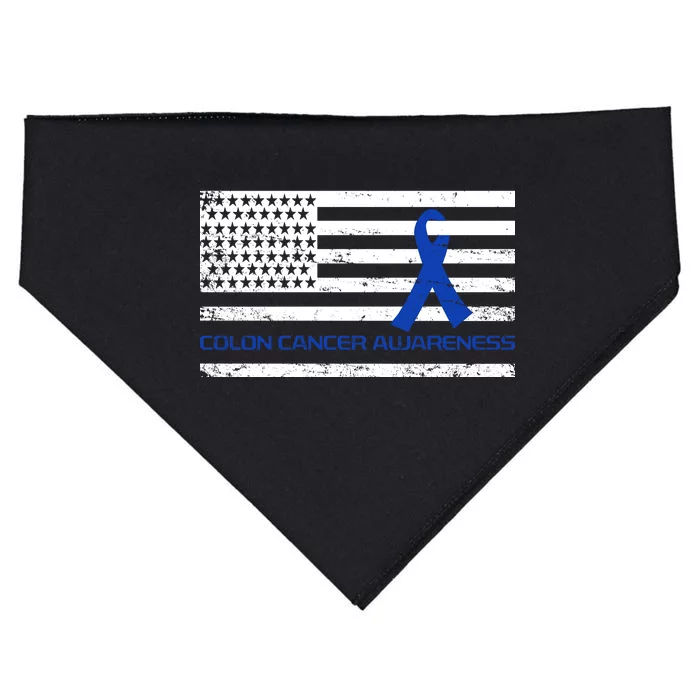 Colon Cancer Awareness Flag USA-Made Doggie Bandana