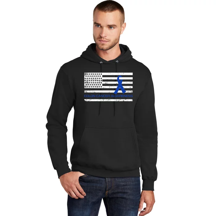 Colon Cancer Awareness Flag Hoodie