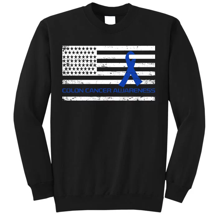 Colon Cancer Awareness Flag Sweatshirt