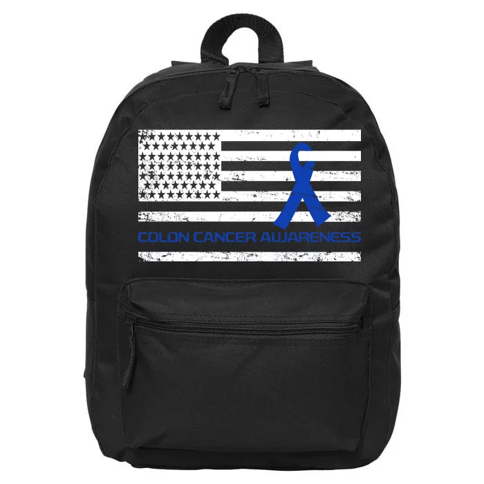 Colon Cancer Awareness Flag 16 in Basic Backpack