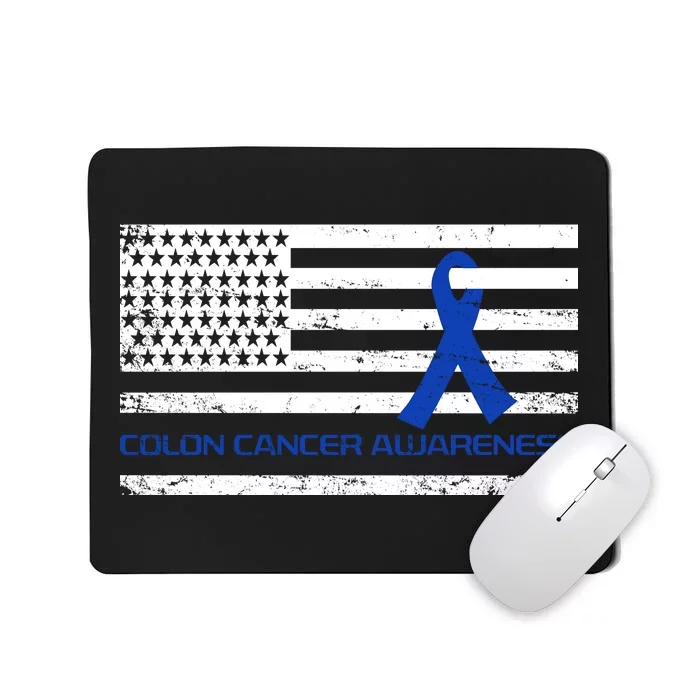 Colon Cancer Awareness Flag Mousepad