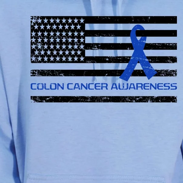 Colon Cancer Awareness Flag Unisex Surf Hoodie