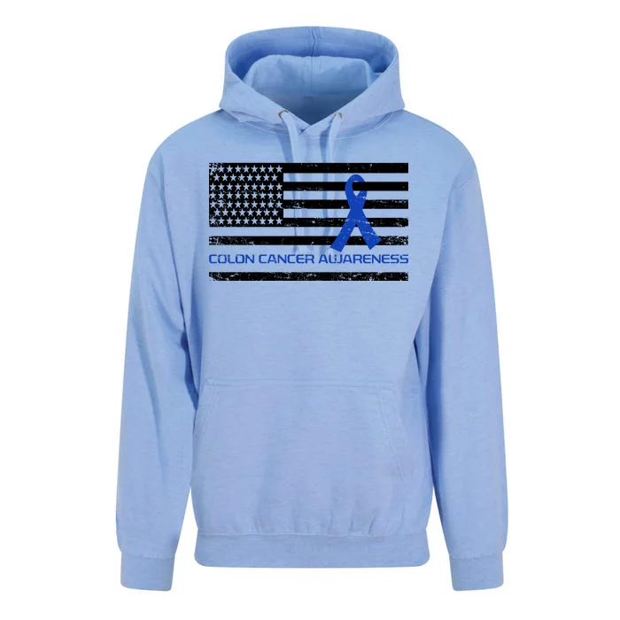 Colon Cancer Awareness Flag Unisex Surf Hoodie