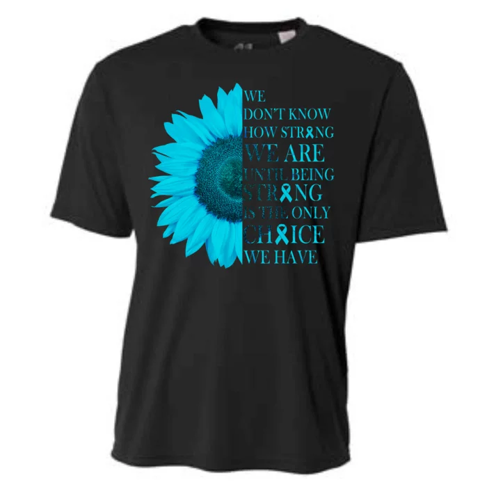 Colon Cancer Awareness Sunflower Cooling Performance Crew T-Shirt