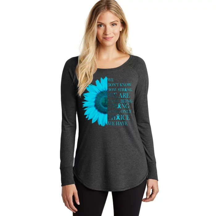 Colon Cancer Awareness Sunflower Women's Perfect Tri Tunic Long Sleeve Shirt