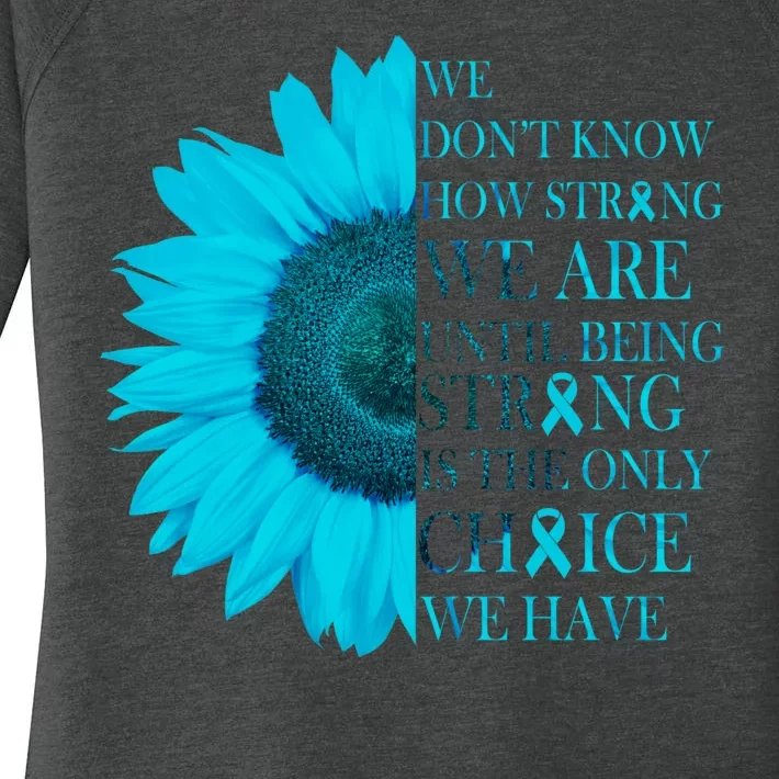 Colon Cancer Awareness Sunflower Women's Perfect Tri Tunic Long Sleeve Shirt