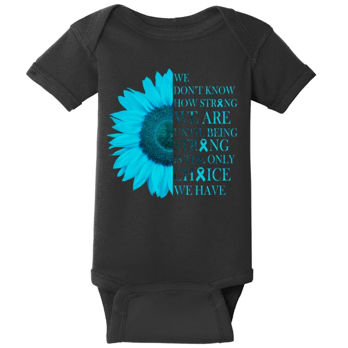 Colon Cancer Awareness Sunflower Baby Bodysuit