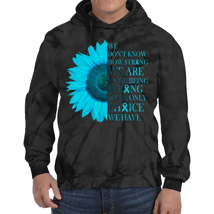 Colon Cancer Awareness Sunflower Tie Dye Hoodie