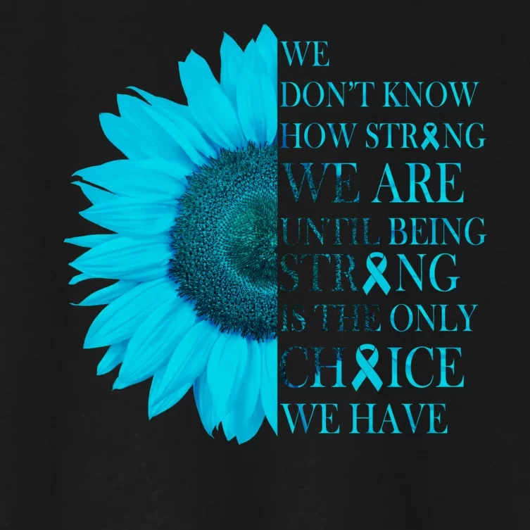 Colon Cancer Awareness Sunflower Women's Crop Top Tee