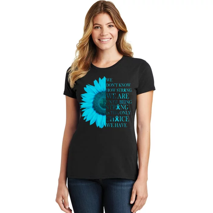 Colon Cancer Awareness Sunflower Women's T-Shirt