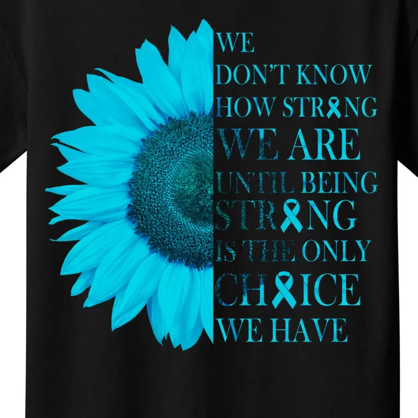 Colon Cancer Awareness Sunflower Kids T-Shirt