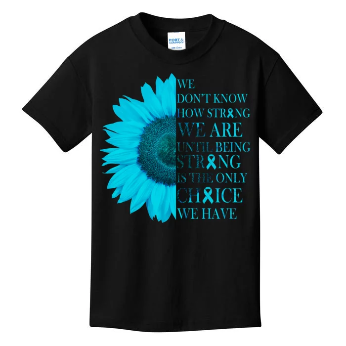 Colon Cancer Awareness Sunflower Kids T-Shirt