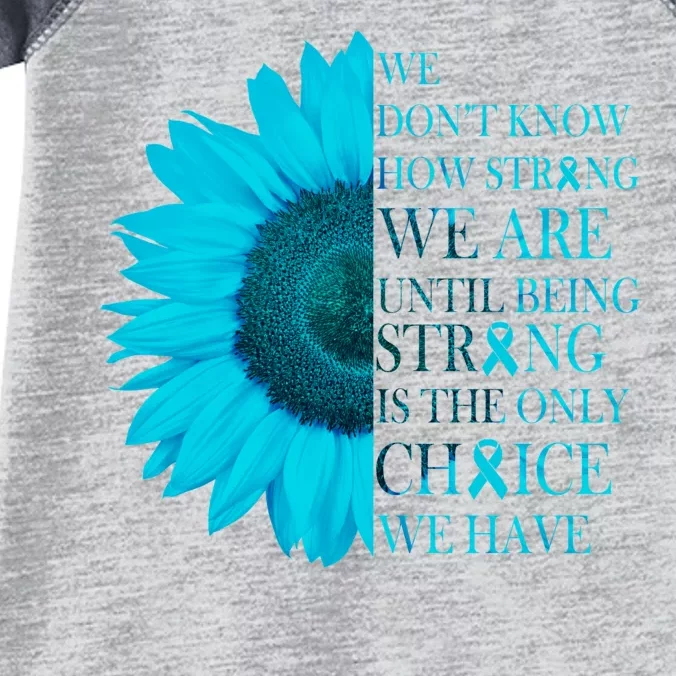 Colon Cancer Awareness Sunflower Infant Baby Jersey Bodysuit