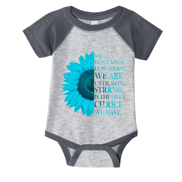 Colon Cancer Awareness Sunflower Infant Baby Jersey Bodysuit