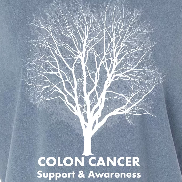 Colon Cancer Awareness Tree Garment-Dyed Women's Muscle Tee