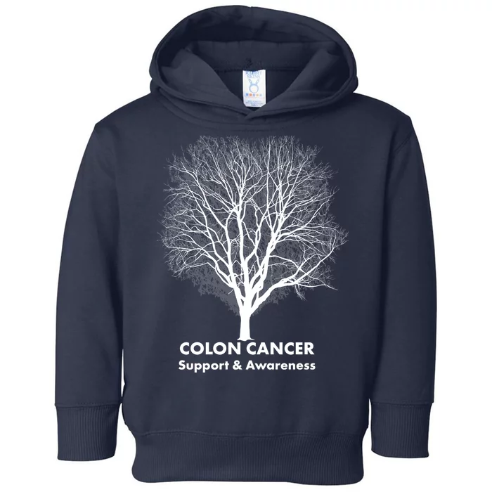 Colon Cancer Awareness Tree Toddler Hoodie