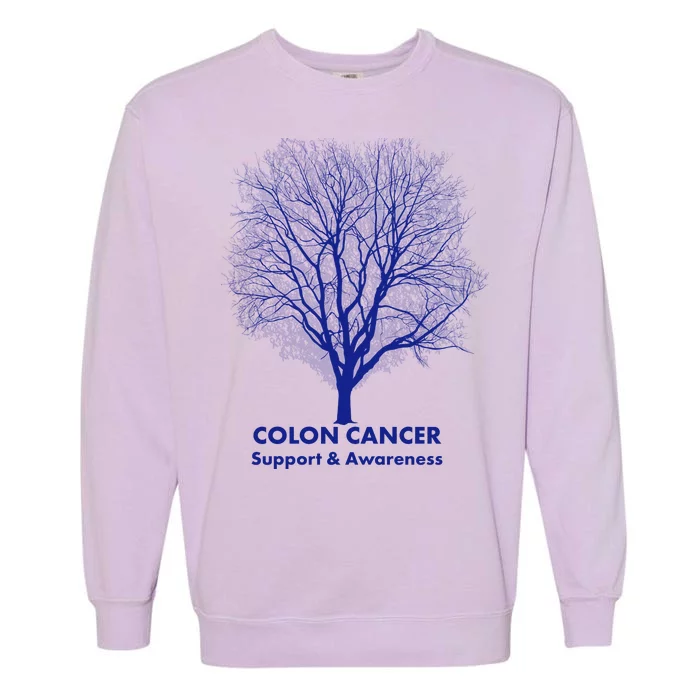 Colon Cancer Awareness Tree Garment-Dyed Sweatshirt