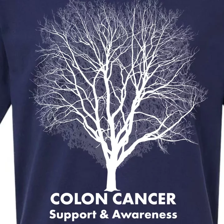 Colon Cancer Awareness Tree Sueded Cloud Jersey T-Shirt