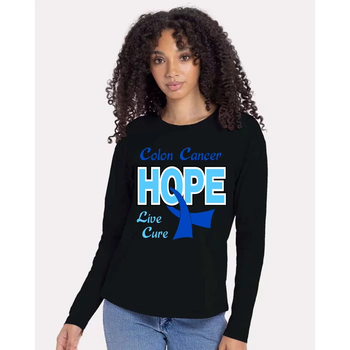 Colon Cancer Hope Live Cure Womens Cotton Relaxed Long Sleeve T-Shirt