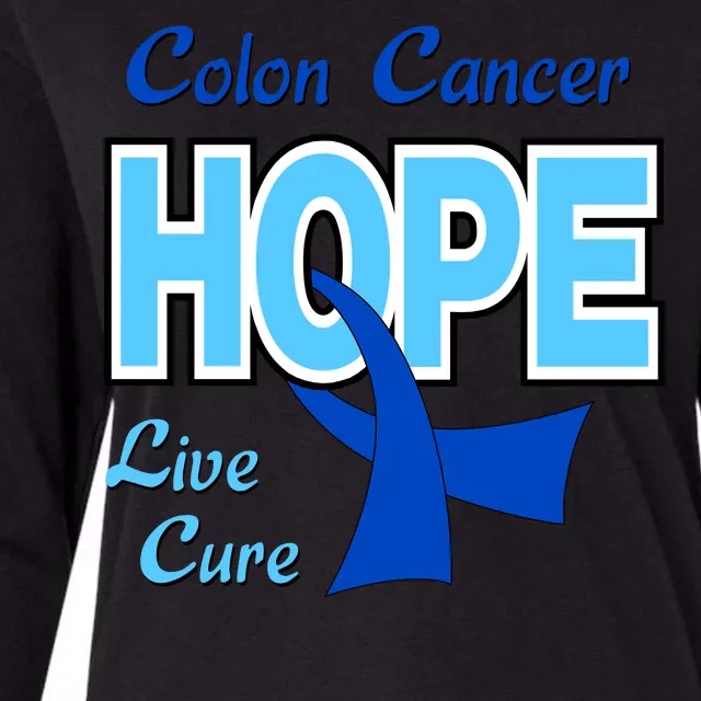 Colon Cancer Hope Live Cure Womens Cotton Relaxed Long Sleeve T-Shirt