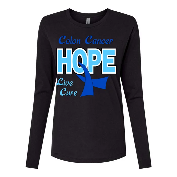 Colon Cancer Hope Live Cure Womens Cotton Relaxed Long Sleeve T-Shirt