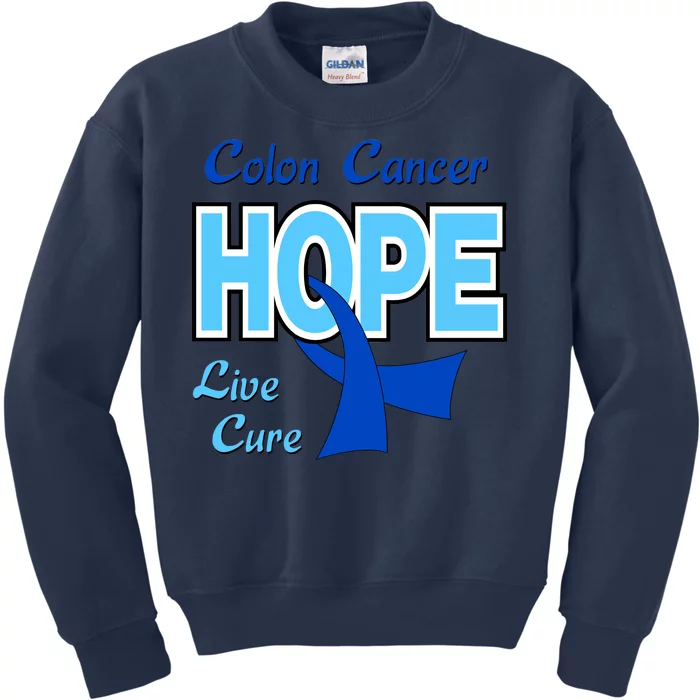 Colon Cancer Hope Live Cure Kids Sweatshirt