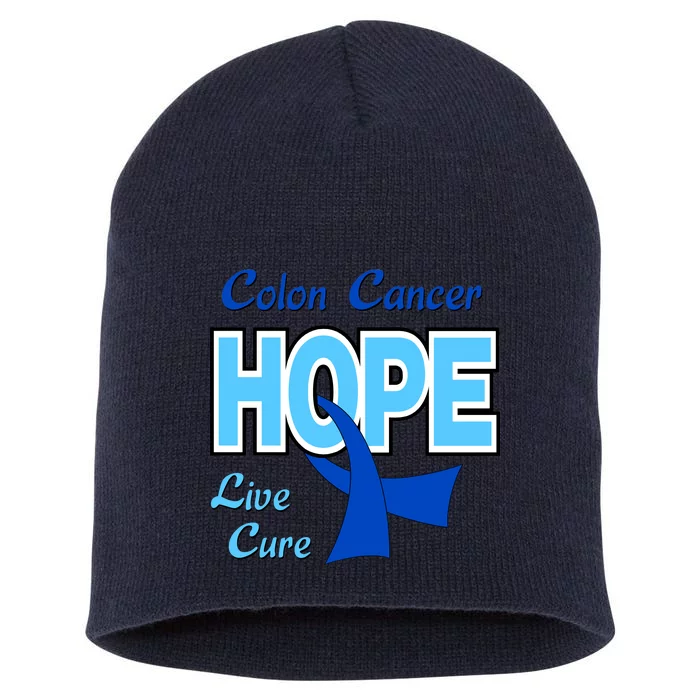 Colon Cancer Hope Live Cure Short Acrylic Beanie