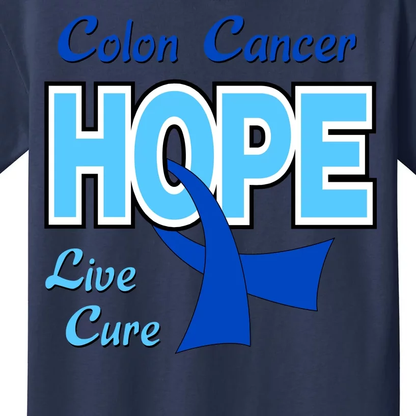 Colon Cancer Hope Live Cure Kids T-Shirt