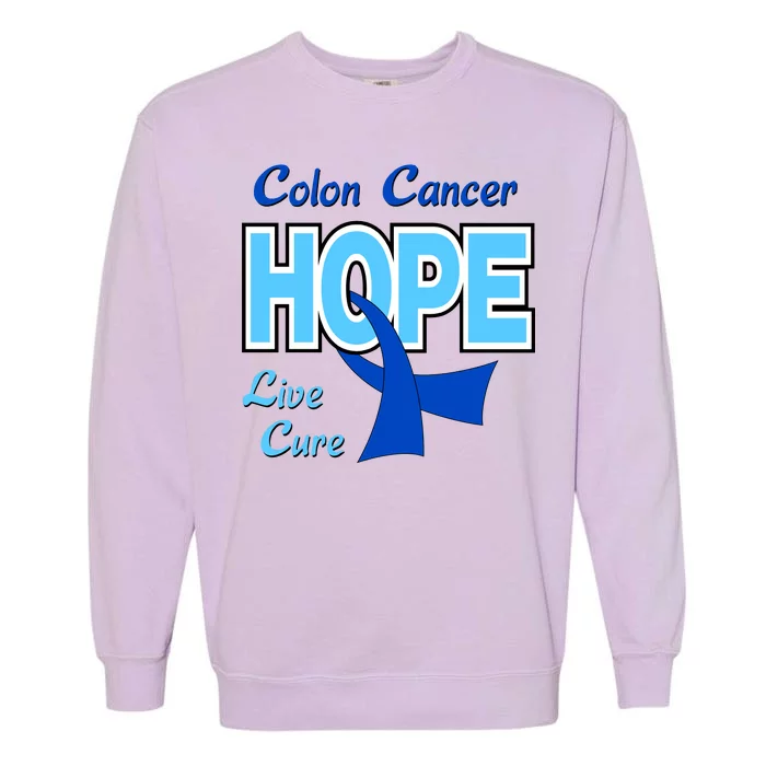 Colon Cancer Hope Live Cure Garment-Dyed Sweatshirt