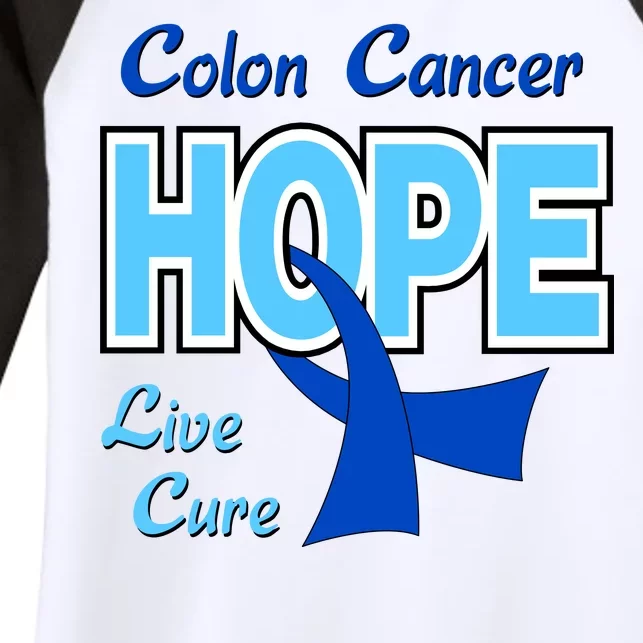 Colon Cancer Hope Live Cure Women's Tri-Blend 3/4-Sleeve Raglan Shirt