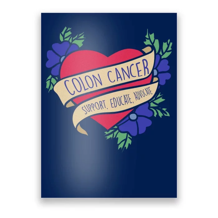 Colon Cancer Support Educate Advocate Poster