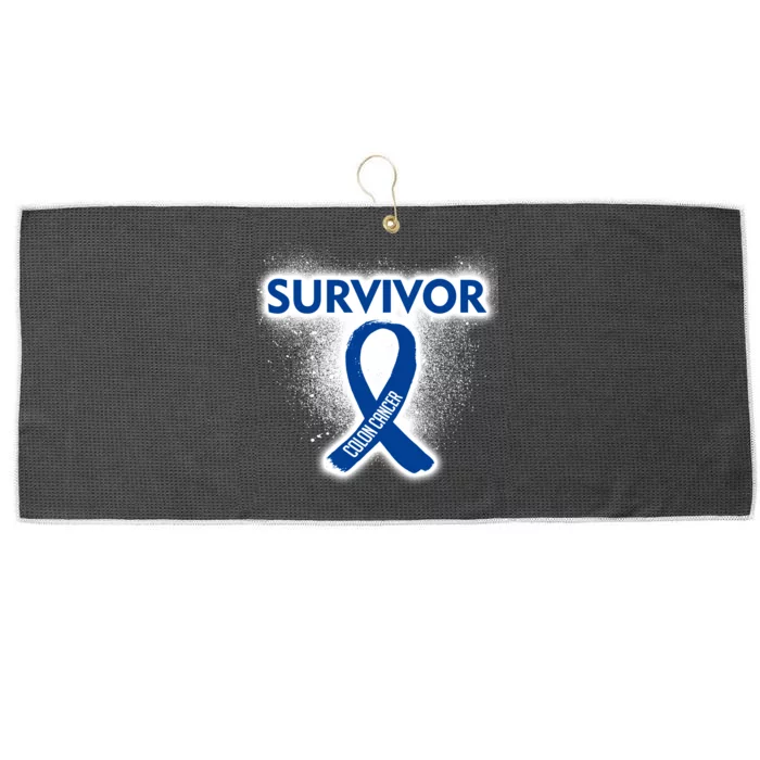 Colon Cancer Survivor Large Microfiber Waffle Golf Towel